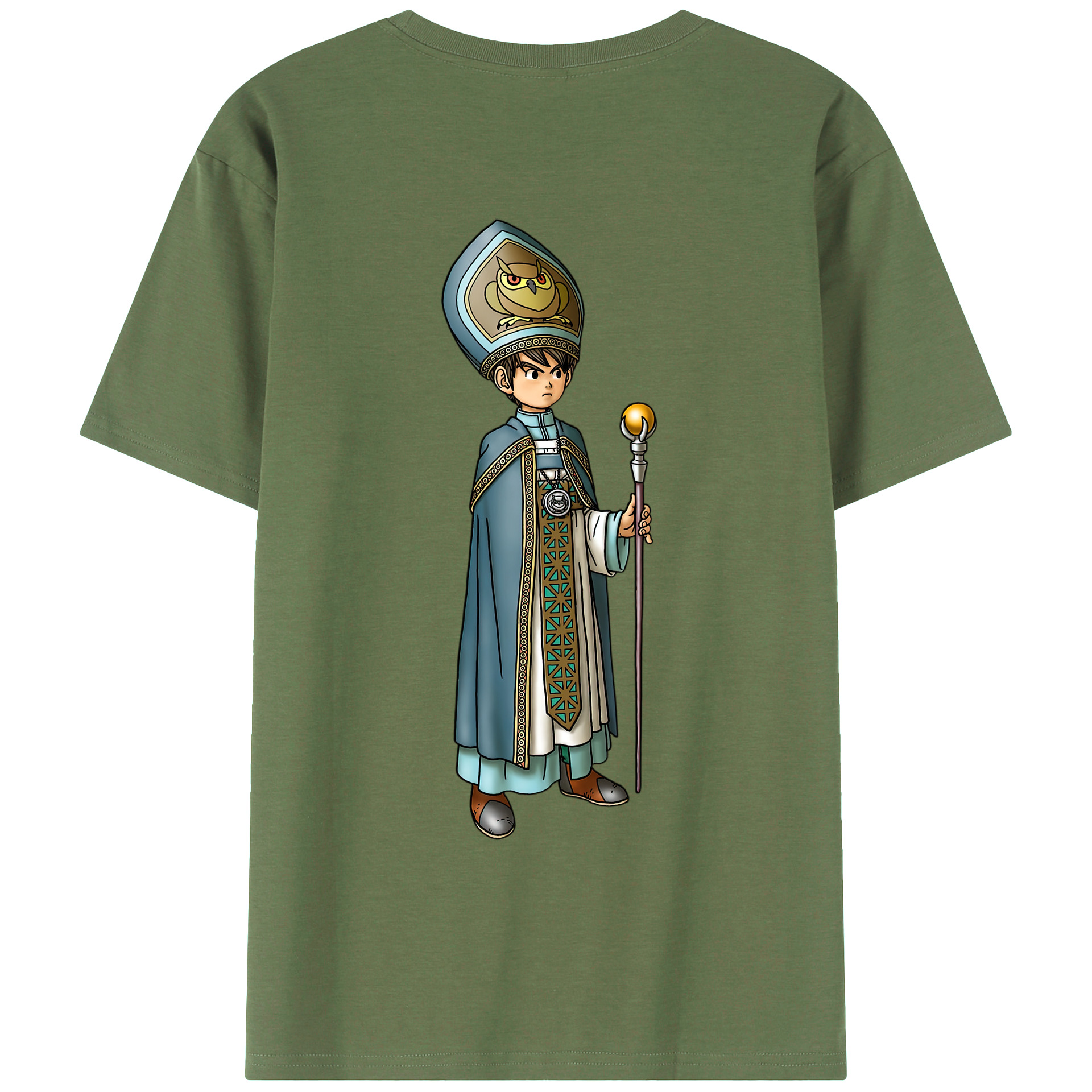 （画像用） ドラゴンクエスト Doragon Kuesuto Dragon Quest 綿100％ メンズ半袖Tシャツ（バックプリント） 通気性
